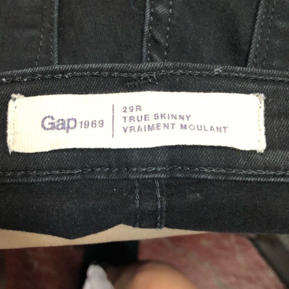 GAP 1969 skinny black size 29 regular jeans - Picture 4 of 8